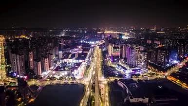 8K航拍南京江北新区城市鸟瞰全景延时摄影视频的预览图